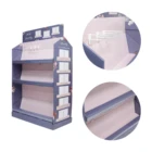 Retail Stands Corrugated Shelf Display Racks with Price Tag, Foldable Promotion Table for School Products