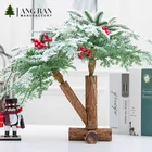 Wood Base Small Tabletop Christmas Tree 65cm-26inch