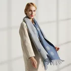 Made Custom Scarves Professional Made Custom Color Knitted Long Women Winter Scarf Double Side Ladies Shawl
