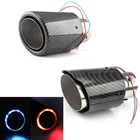 Exhaust Pipe Steel Carbon Fiber Car Exhaust Tip Muffler Pipe Steel With LED Light