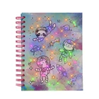 Cheap custom pretty led light diary Easter journal a4 spiral notebook for gift