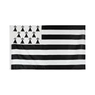 high quality black and white stripes promotion Brittany national countries flag