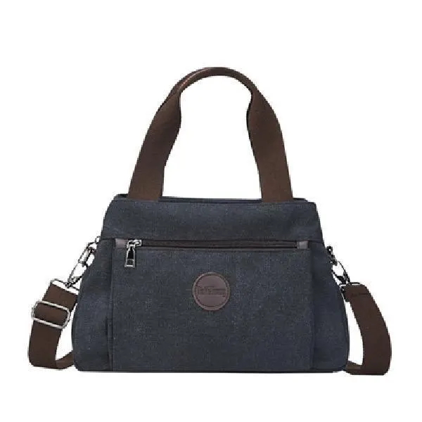 product-Retro casual womens bag canvas ladies shoulder messenger bag female large capacity multi-com