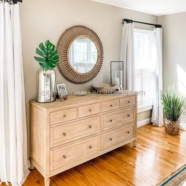 modern high-quality furniture indoor furniture bedroom set 8-Drawer Wide Dresser