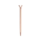 HuaHao Novelty Cute Metal Animal Rose Gold Silver Gun Gray Blue Pink White Kawaii Twist Chrome Rabbit Top Ballpoint Pen