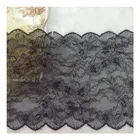 Elastic Lace Elasticlace China Manufacturer Sale 22cm Elastic Lace Trimming Border Stretch Black Trim