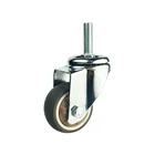 light duty tpr threaded stem swivel locking caster wheel for furniture medical