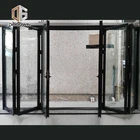 Fashion aluminum folding double glass door doors and windows
