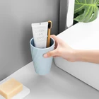 Household plastic container hes and hers cute bathroom set Toothbrush Holder Cup