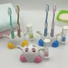 Creative novelty custom print plastic promotional bathroom sand timer toothbrush holder for kids