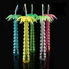 Beach swimming pool long neck coconut tree plastic novelty cups plastic party yard cups with straw