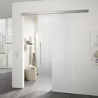 Aluminium Aluminium Alloy Frameless Brushed Glass Shower Sliding Barn Door Hardware Track Kit