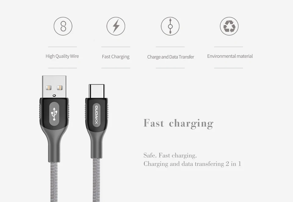 Beautiful and durable usb nylon cable high quality TPE type c fast charging 2.4A data cable for HUAWEI - ANKUX.COM