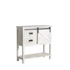 Mayco Home Fuzhou Accent Furniture Living Room Sliding Door White Craft Wooden Cabinet with 2 Drawer