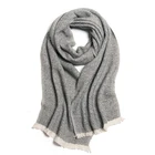 Best selling winter handmade cashmere shawls silk Plain tassel scarf