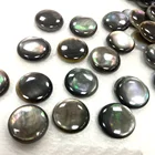 Cabochon Wholesale Natural 20mm Dome Cut Black Mother Of Pearl Cabochon Wholesale