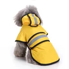 Dog Clothes Wholesale Hooded Waterproof Full Size Reflective Designers Pet Dog Rain Coat Raincoat Clothes