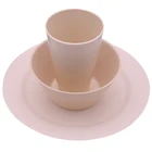 100% Biodegradable bamboo fibre eco friendly kids child dishes plate dinnerware sets