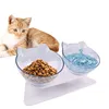 Double Cat Shape Pet Feeding Bowl Wholesale Cat Water And Food Bowl