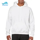 Custom embroidered white cotton men's streetwear elongated pullover sweatshirt workoutlong sleeve t-shirt hoodie for men