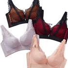 Super comfortable lace cut-out bra without underwire for ladies and matching lace panties
