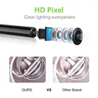 2M Mini 2IN1 Endoscope snake cable 5.5mm lens soft cable 6LED Endoscope Waterproof Inspection Micro USB Wire Video Camera