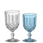 2020 New Arrival 250ml 310ml Coloured Luxury Unique Vintage Recycled Crystal Wine Glass Set