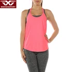 Latest design hot pink lady plain tank top