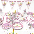 Party Decoration Party Set Unicorn Party Supplies Pack Disposable Tableware And Birthday Party Decoration Set