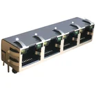 Without Magnetic RJ45 Jack 1X4 Multiple Port 8P8C PCB Modular Network Socket