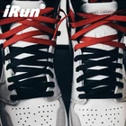 iRun custom Jordan 2-Tone color replacement shoelaces 2 color print flat laces personalized your own style fits Jordan shoes