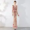 Womens Embroidery Beaded Mermaid Petite Formal Evening Prom Maxi Dresses