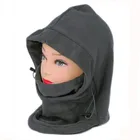 black polar fleece face mask multi functional kitted snood