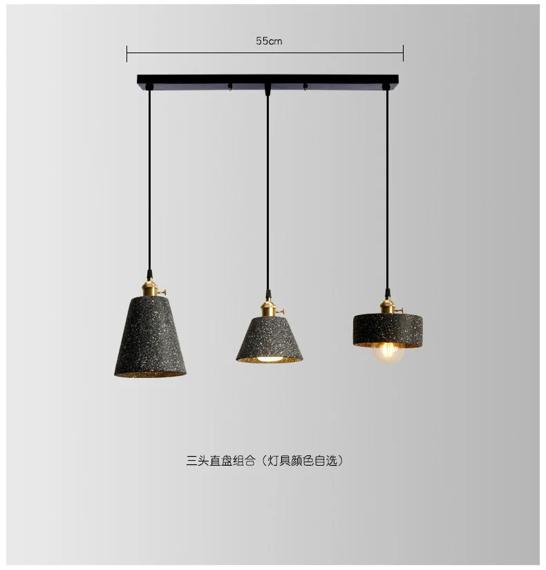 Modern design Concrete indoor lighting Artdecolite nordic terrazzo led pendant lamp