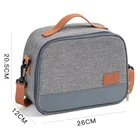 600D Oxford 5mm Foam School Office Travel Usage Lunch Box Custom Logo Cooler Thermal Insulated Lunch Bag