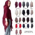 Autumn and winter new hat solid color head lady winter knitted poncho cape shawls