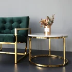 SANQIANG metal marble coffee table rounded table coffee table