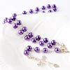 8mm Glass Pearl Necklace Drop Crosses Religious Necklace Mary Center Religious Rosary Jesus Pendant
