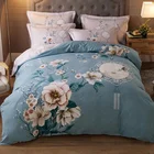 Flower print comforter duvet bedsheets bedding set 100% cotton