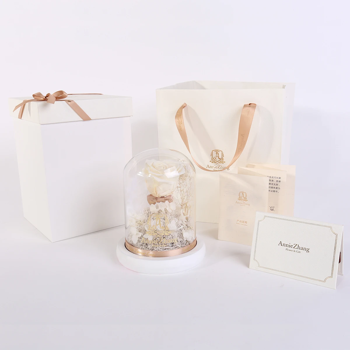 flower for valentines day preserved fresh flower glass gift box