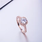 wedding rings TL-012 jewellery gold custom S925 sterling silver ring rose gemstone diamond engagement women moissanite rings