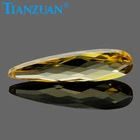 Wholesale Synthetic Glass yellow Long pear Cut loose gemstone