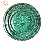 Green Bone China Ceramic Dinnerware Porcelain Dinner Plate Set