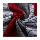 New arrivals super soft knitted tricot flannel print bonded sherpa fleece fabric