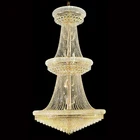 big chandelier luxury golden/chrome pendant light modern empire crystal chandeliers for hotel villa decoration