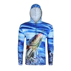 Sun Protection Mens Fishing Shirt Breathable Half Zipper Waterproof Clothing With Hood