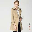 Casual European style fashion winter designer ladies young women long trench coats