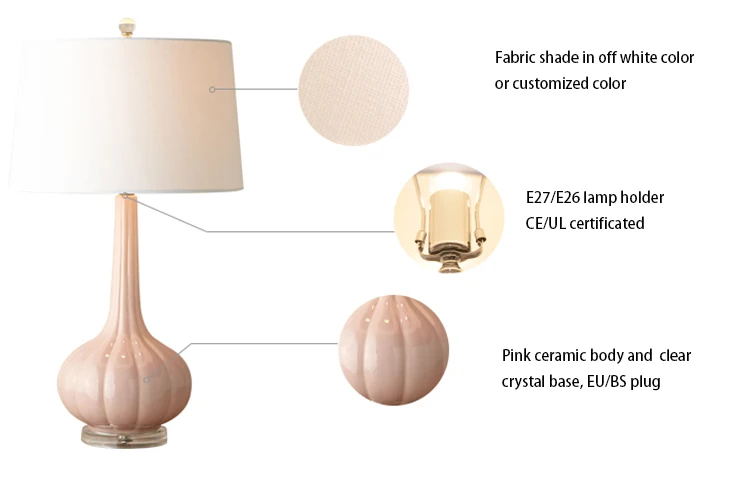 Antique home Decor Porcelain China Table Lamps Ceramics Base Desk Light