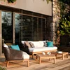 Modern royal Dubai hotel garden line teak outdoor furniture sofa set(accept customized)