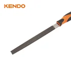 KENDO 3pc 8-inch/200mm Steel File Set Round Steel File, Half Round Steel File, Flat Steel File